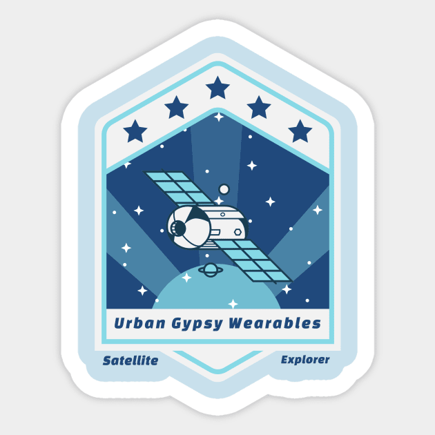 Urban Gypsy Wearable – Satellite Explorer Sticker by Urban Gypsy Designs